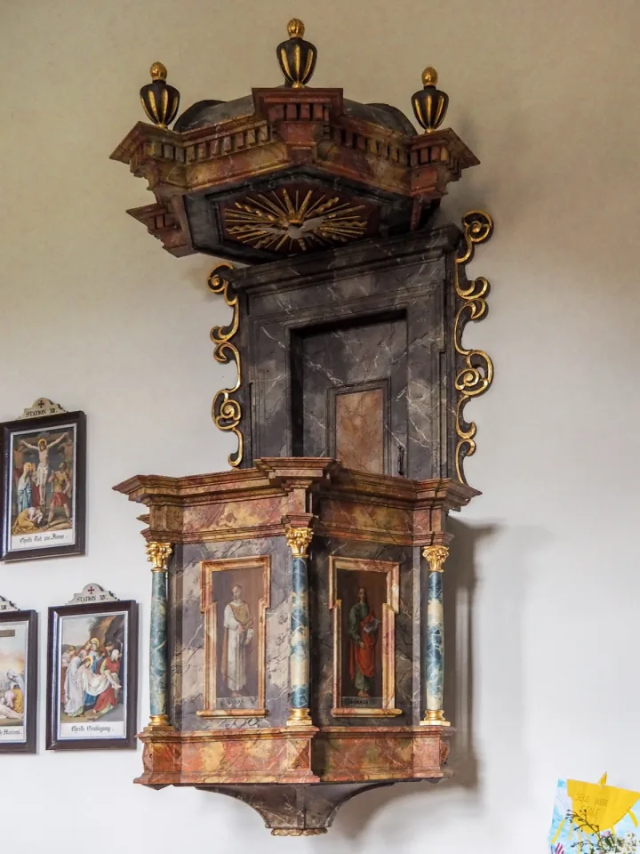 Preekstoel in Pfarrkirche Sankt Nikolaus, Traboch