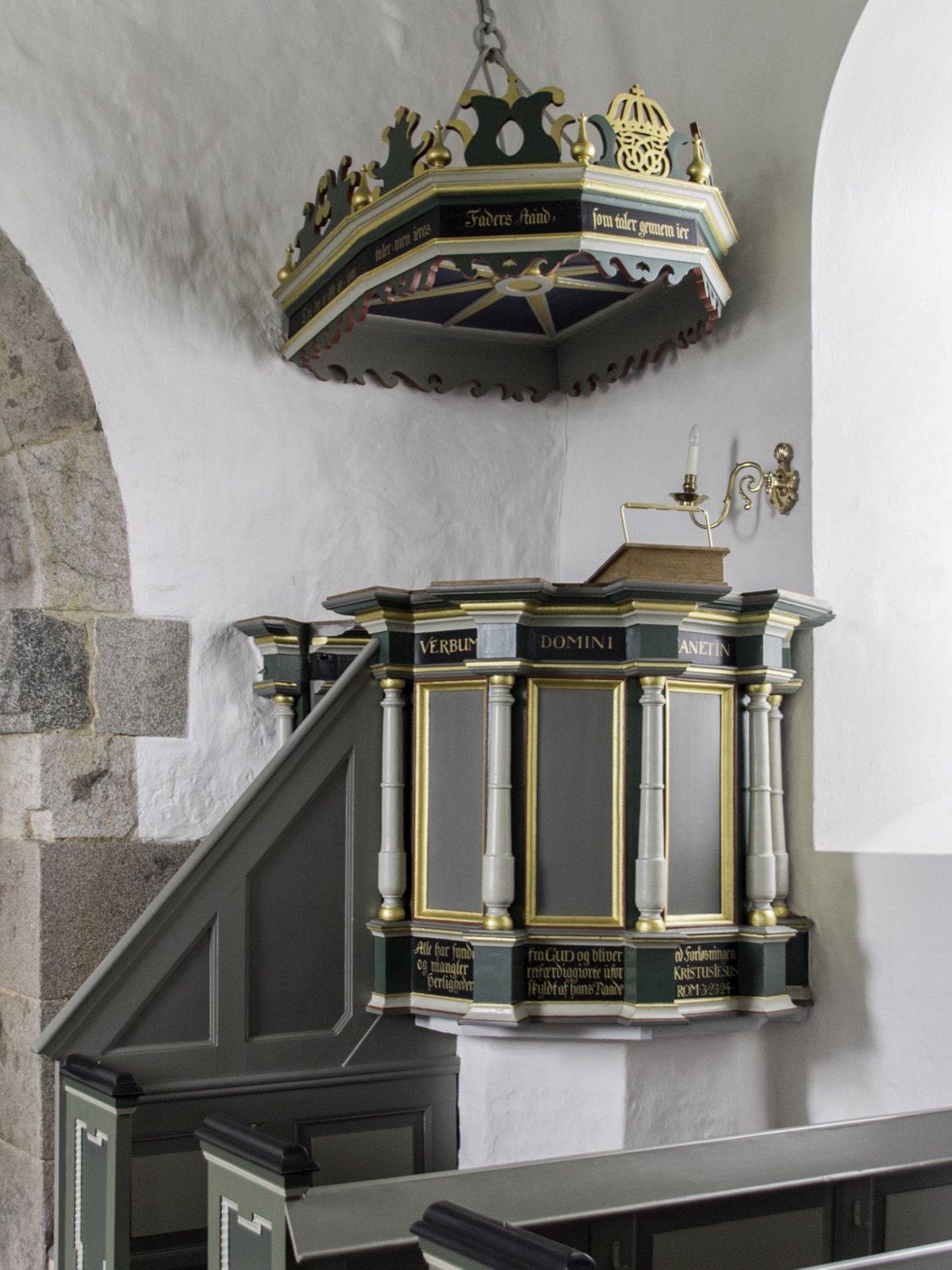 Preekstoel in Skrave Kirke, Kobenhoved