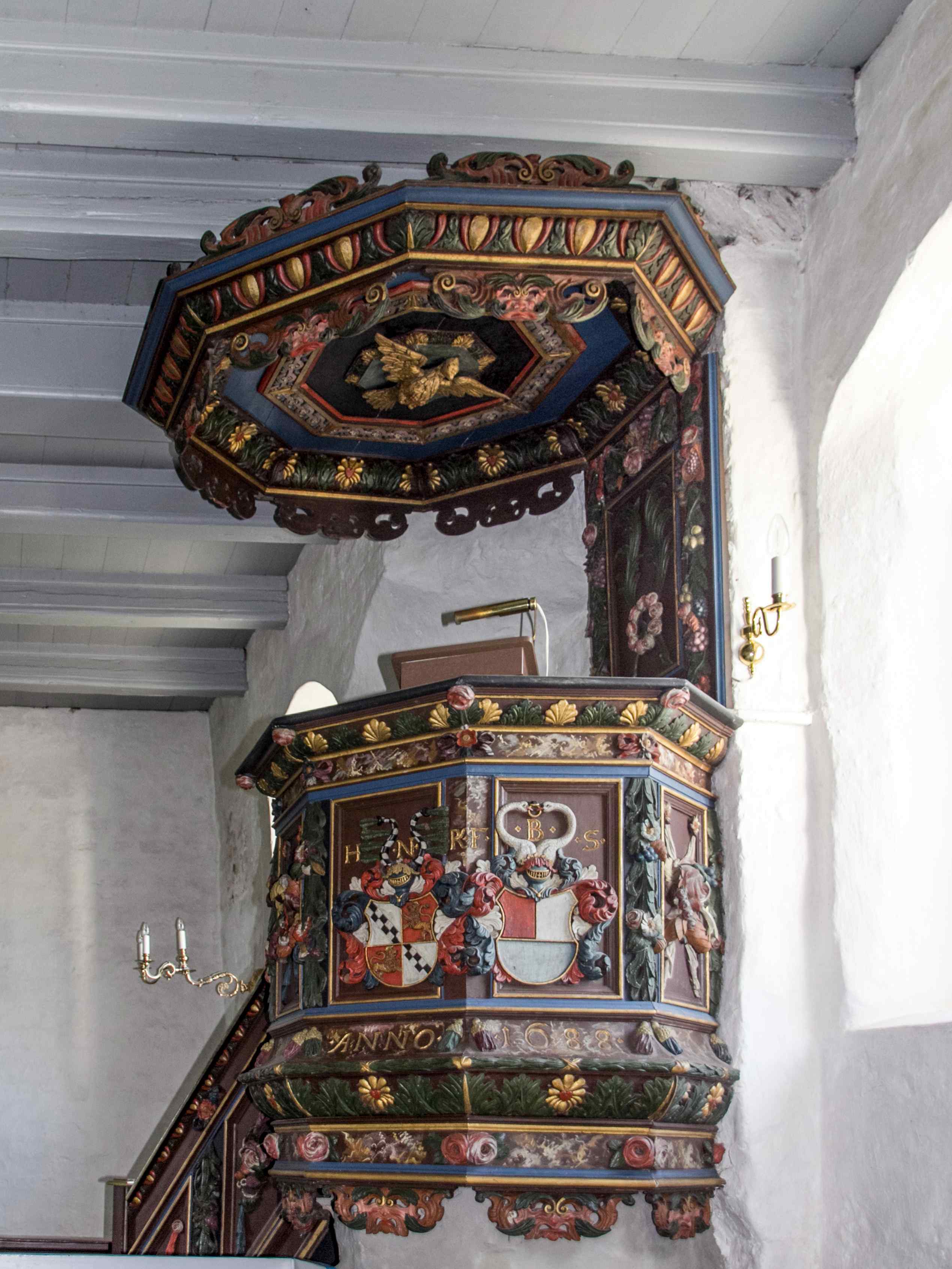 Preekstoel in Udby Kirke, Udby