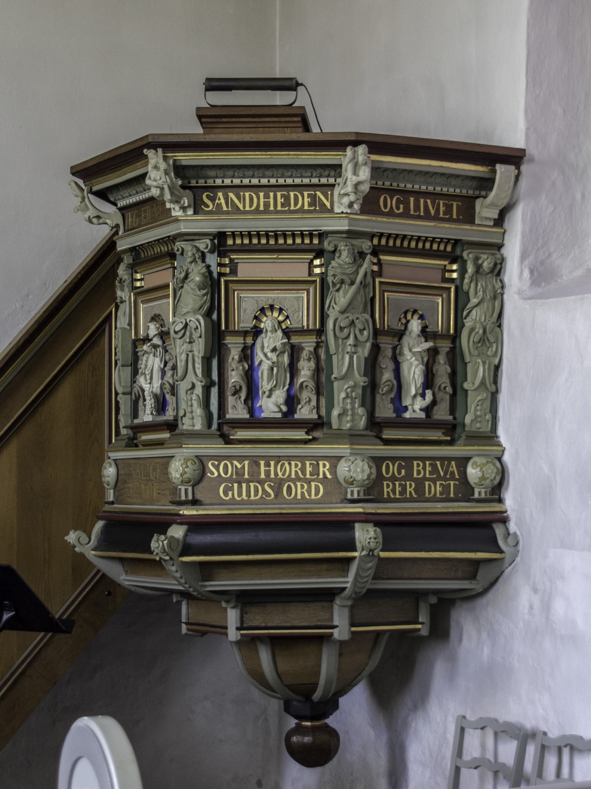 Preekstoel in Kregme Kirke, Kregme