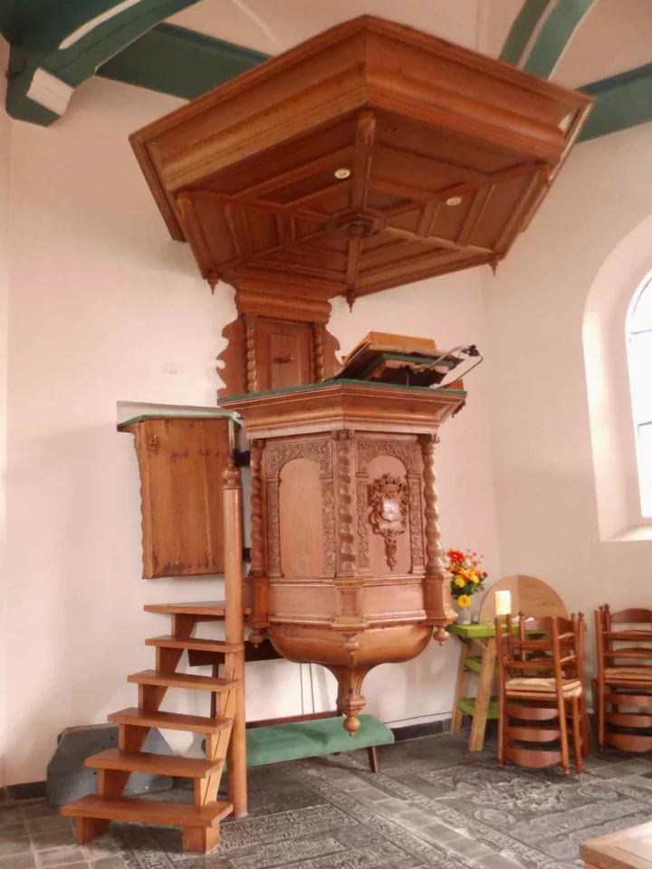 Pulpit at Ankertsjerke, Oudega