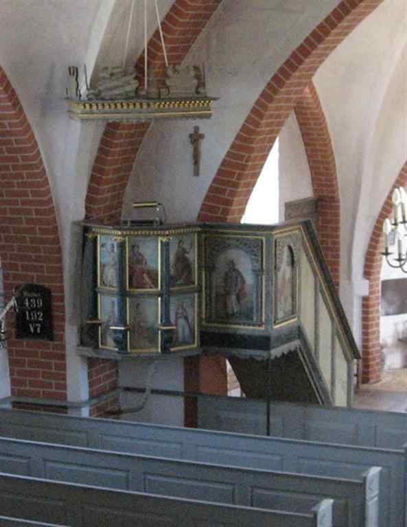 Preekstoel in Sct. Hans Kirke, Stege