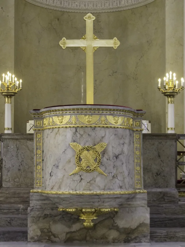 Preekstoel in Paleiskapel Christiansborg, Kopenhagen