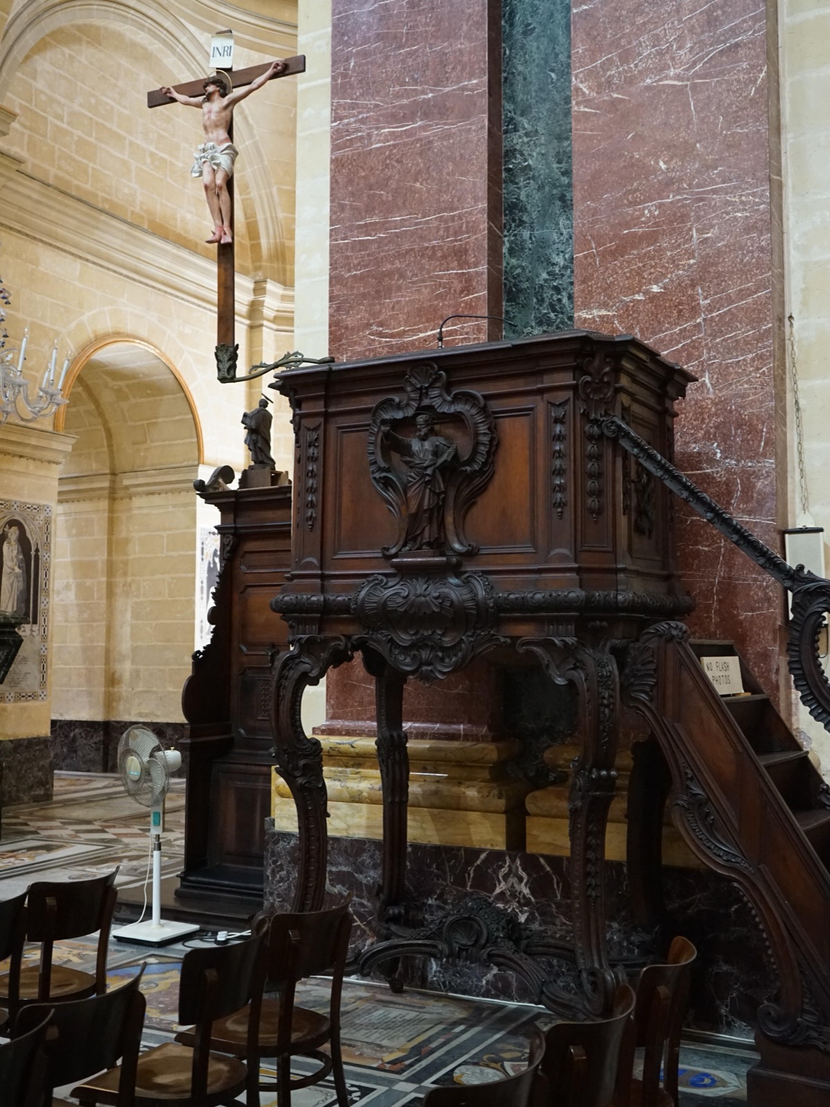 Pulpit at St Pauls Cathedral, Mdina