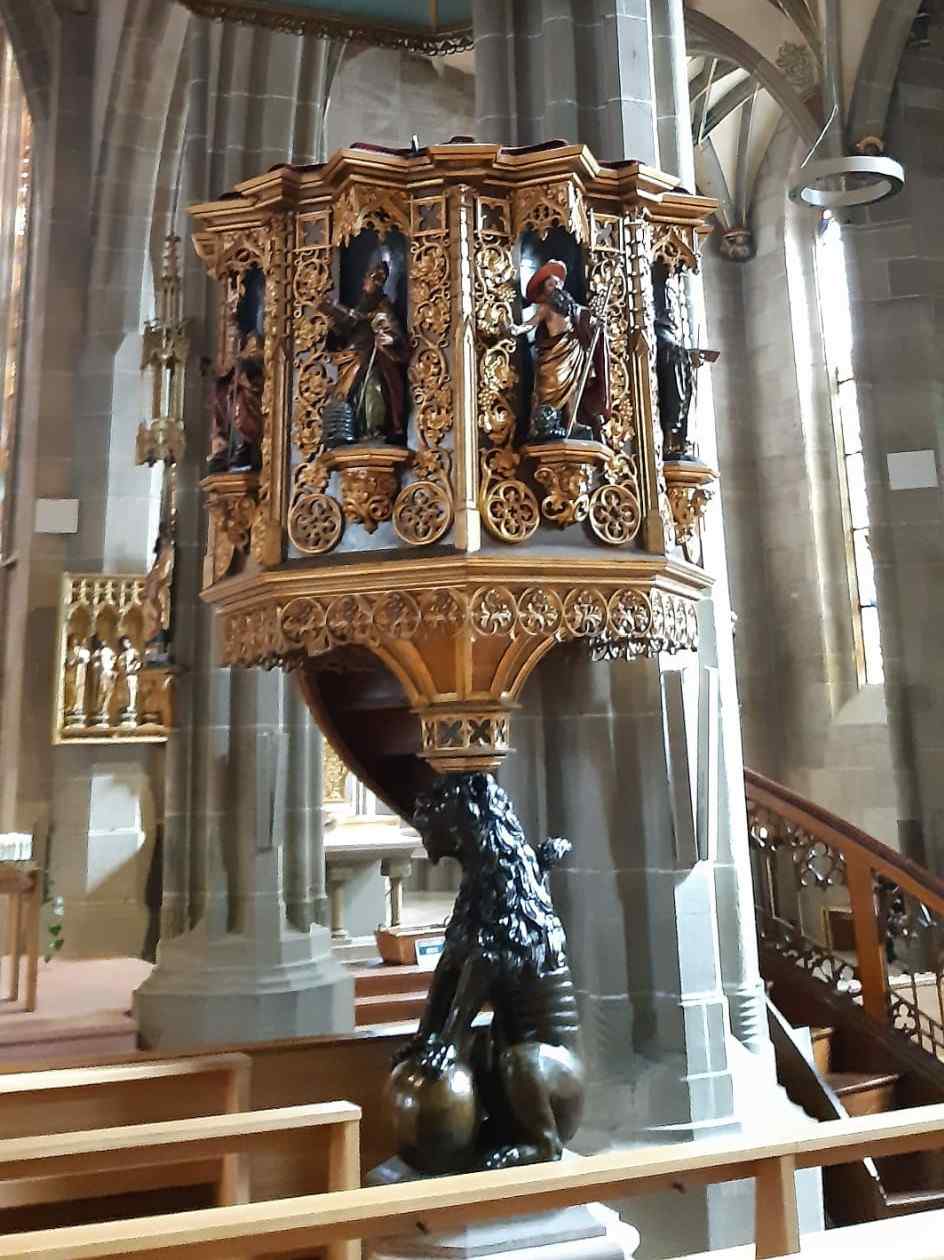 Pulpit at Heilig Kreuz Kirche, Rottweil