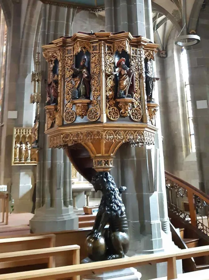 Preekstoel in Heilig Kreuz Kirche, Rottweil