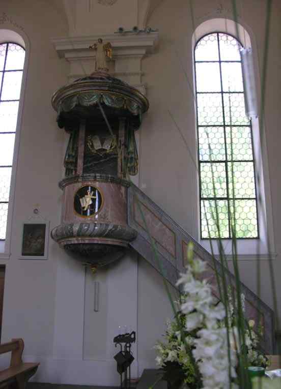 Preekstoel in RK Pfarrkirche St Maria Magdalena, Alpnach
