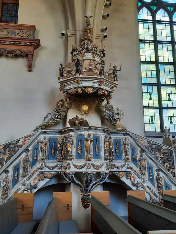 Preekstoel in Domkyrka, Mariestad