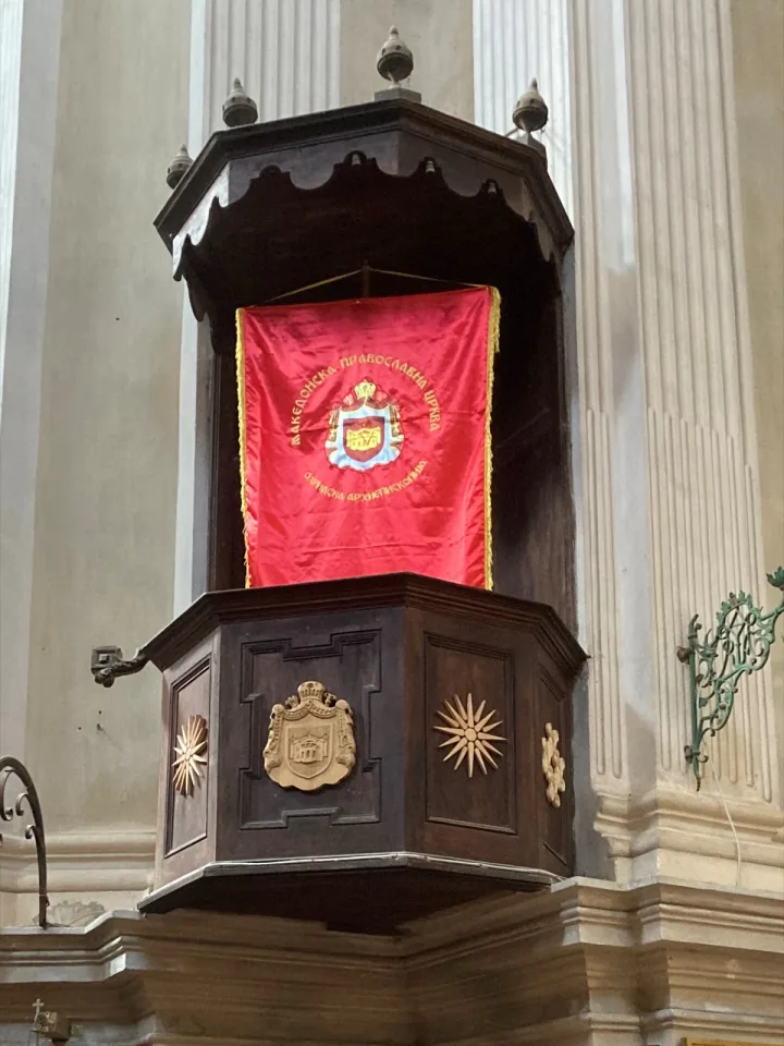 Preekstoel in Chiesa Confraternita San Michele, Neive