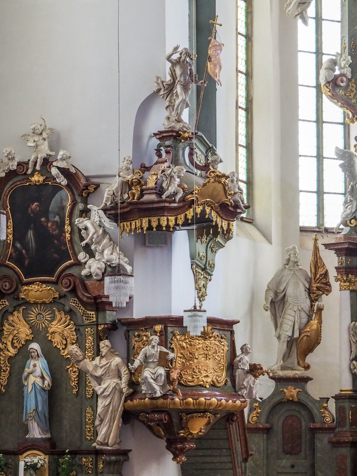 Preekstoel in Kostel svate Mari Magdaleny, Sobotka