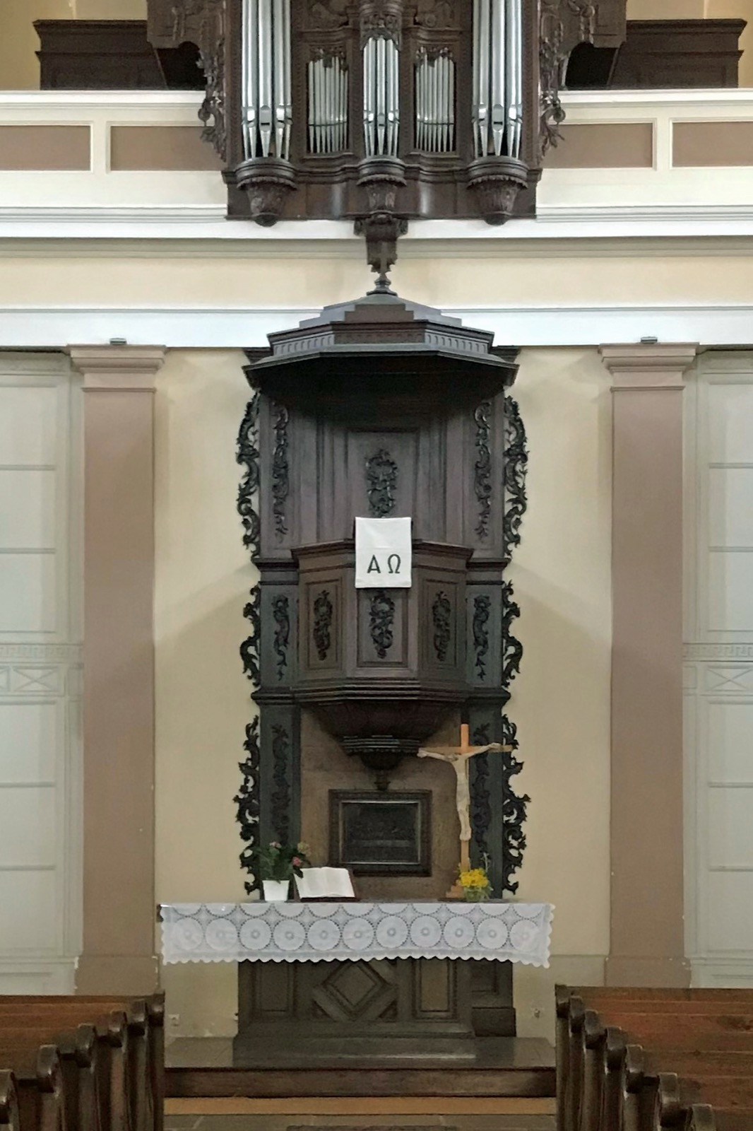 Pulpit at Eglise protestante Sainte Marguerite, Riquewihr