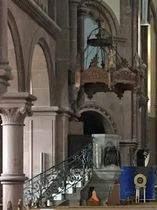 Preekstoel in Sankt Johann, Freiburg im Breisgai