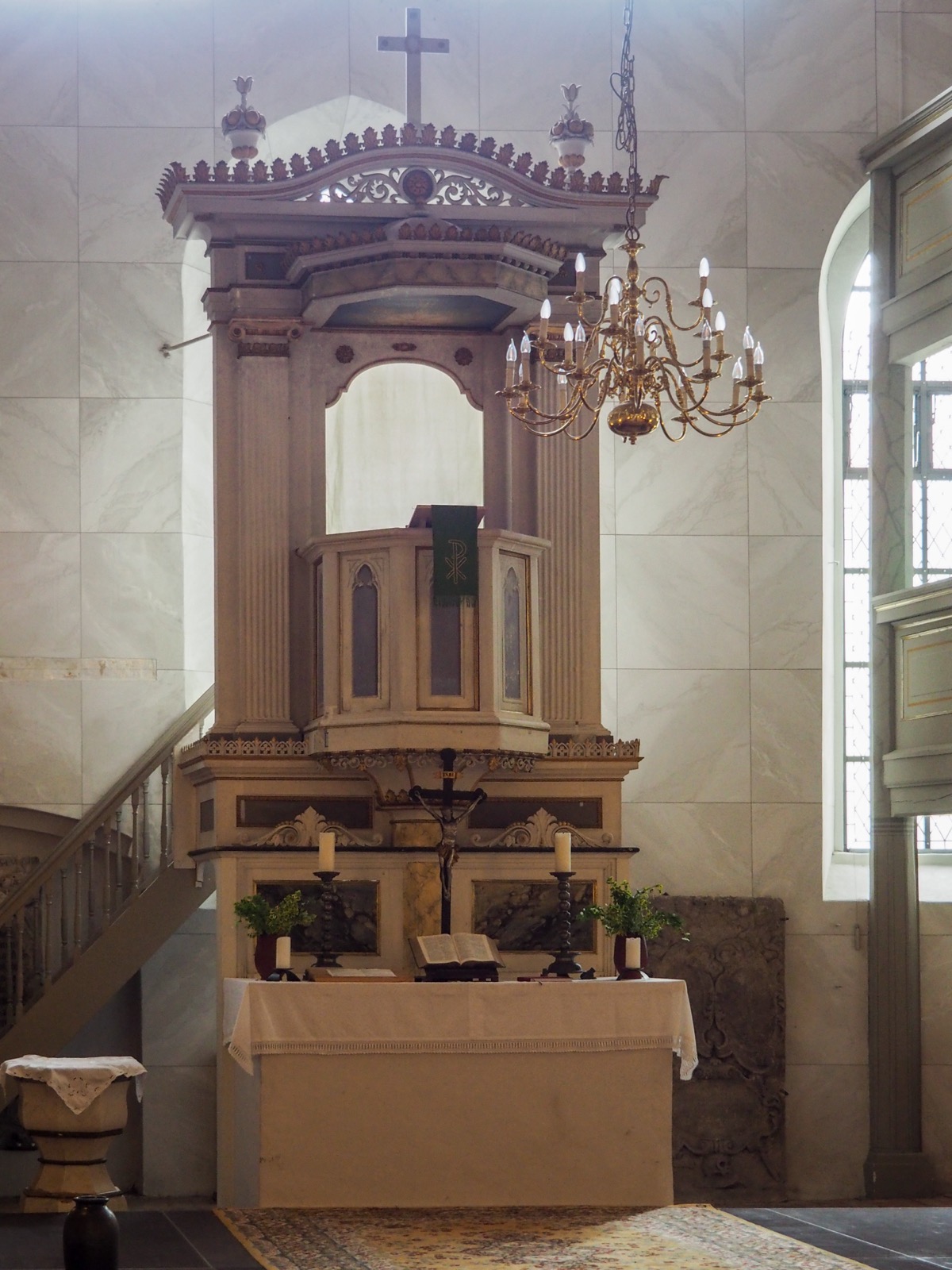 Preekstoel in Wendische Kirche, Vetschau-Spreewald