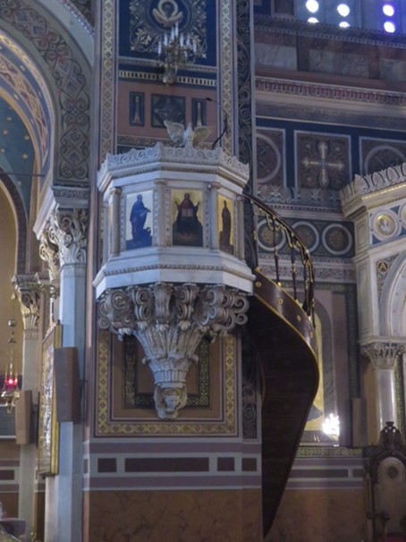 Preekstoel in Metropolitan Cathedral, Athene
