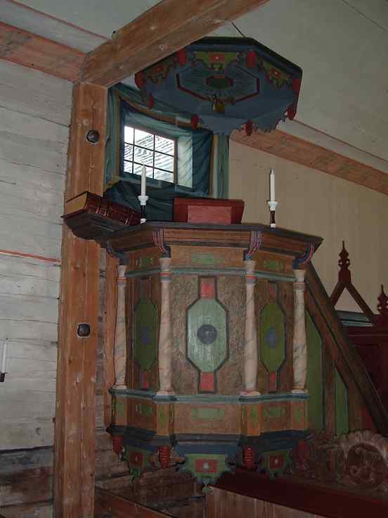 Preekstoel in Gammel kyrka , Sarna