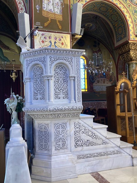 Pulpit at Holy Trinity Cathedral, Piraeus