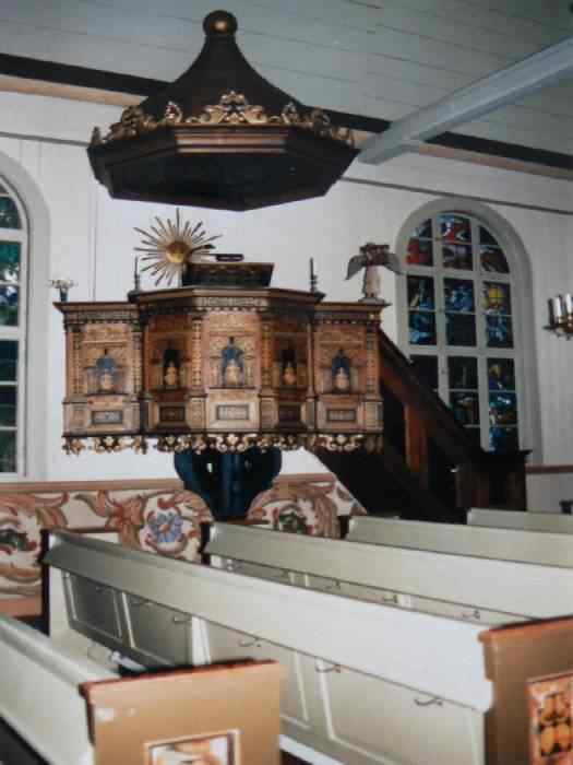Pulpit at Eksharads Kyrka, Eksharad
