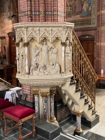 Pulpit at St Agathakerk, Lisse