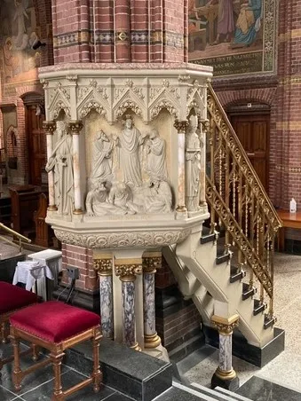 Pulpit at St Agathakerk, Lisse