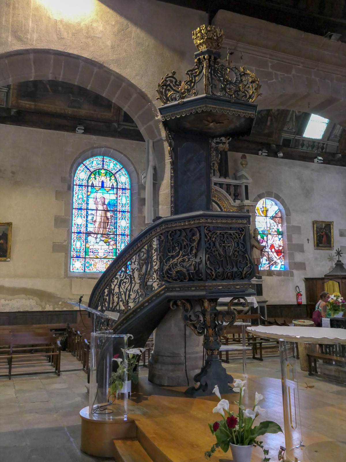 Preekstoel in Eglise St Cornely, Carnac
