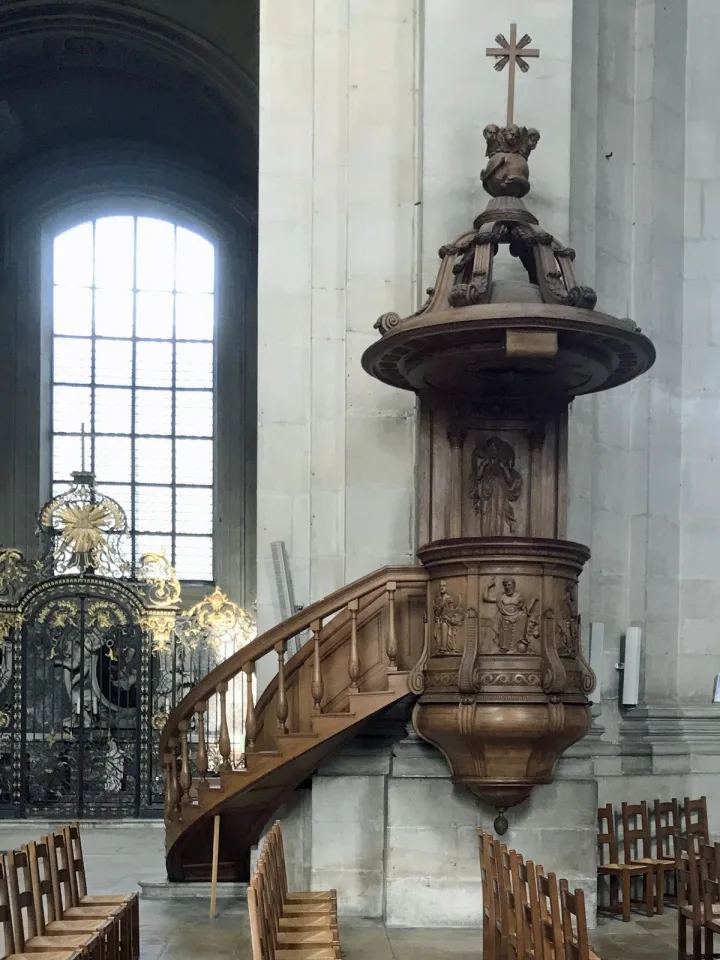 Pulpit at Cathedrale Notre Dame de l Annonciation, Nancy