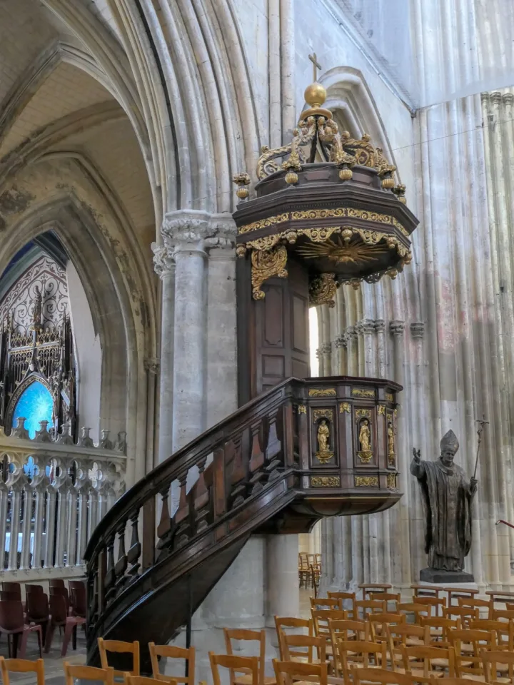 Pulpit at Eglise St Jacques, Dieppe