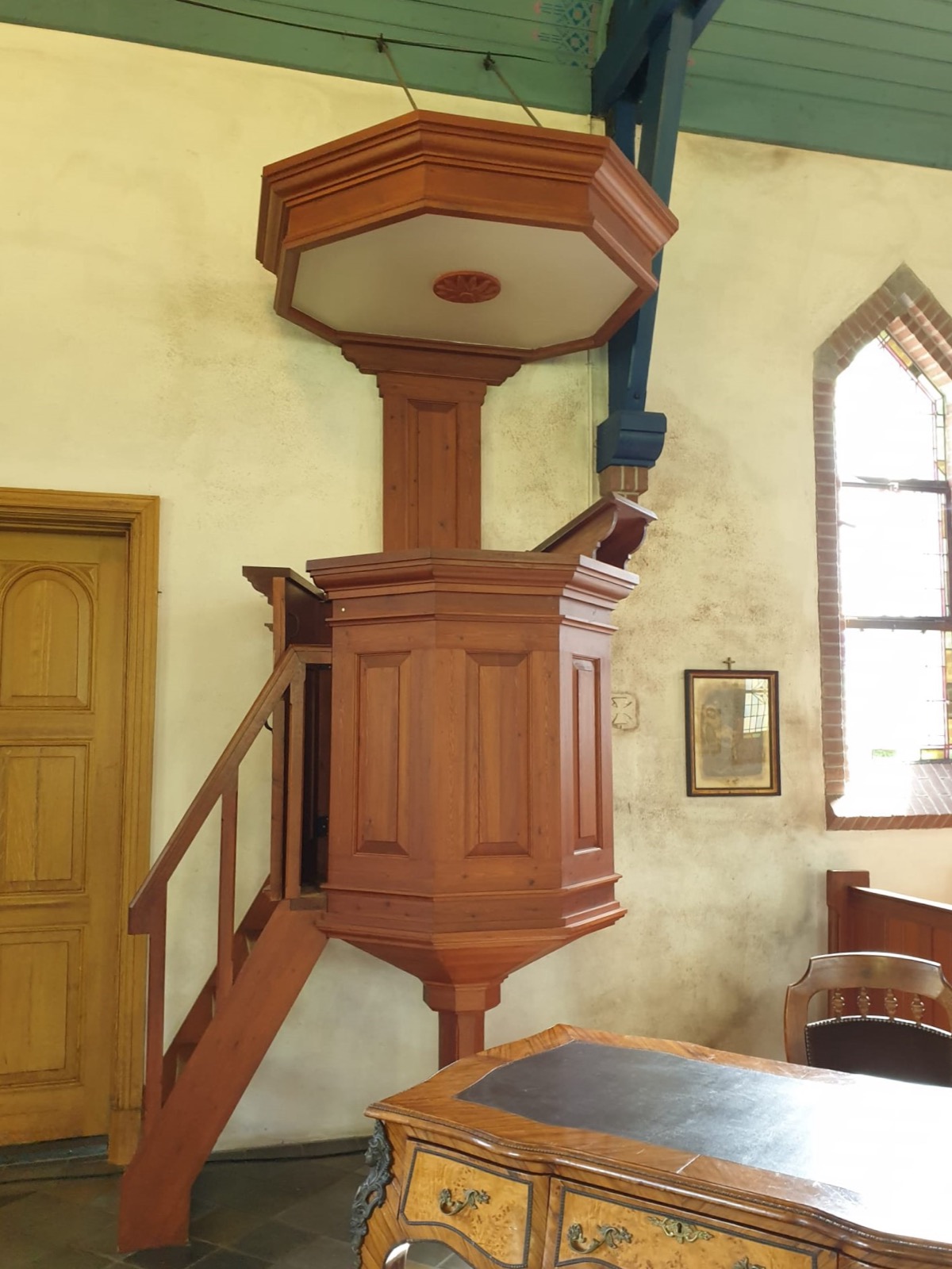 Pulpit at Kerk in het Veenmuseum, Barger-Compascuum