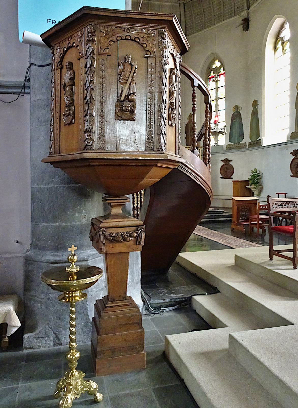 Preekstoel in Sint-Trudokerk, Wijchmaal 