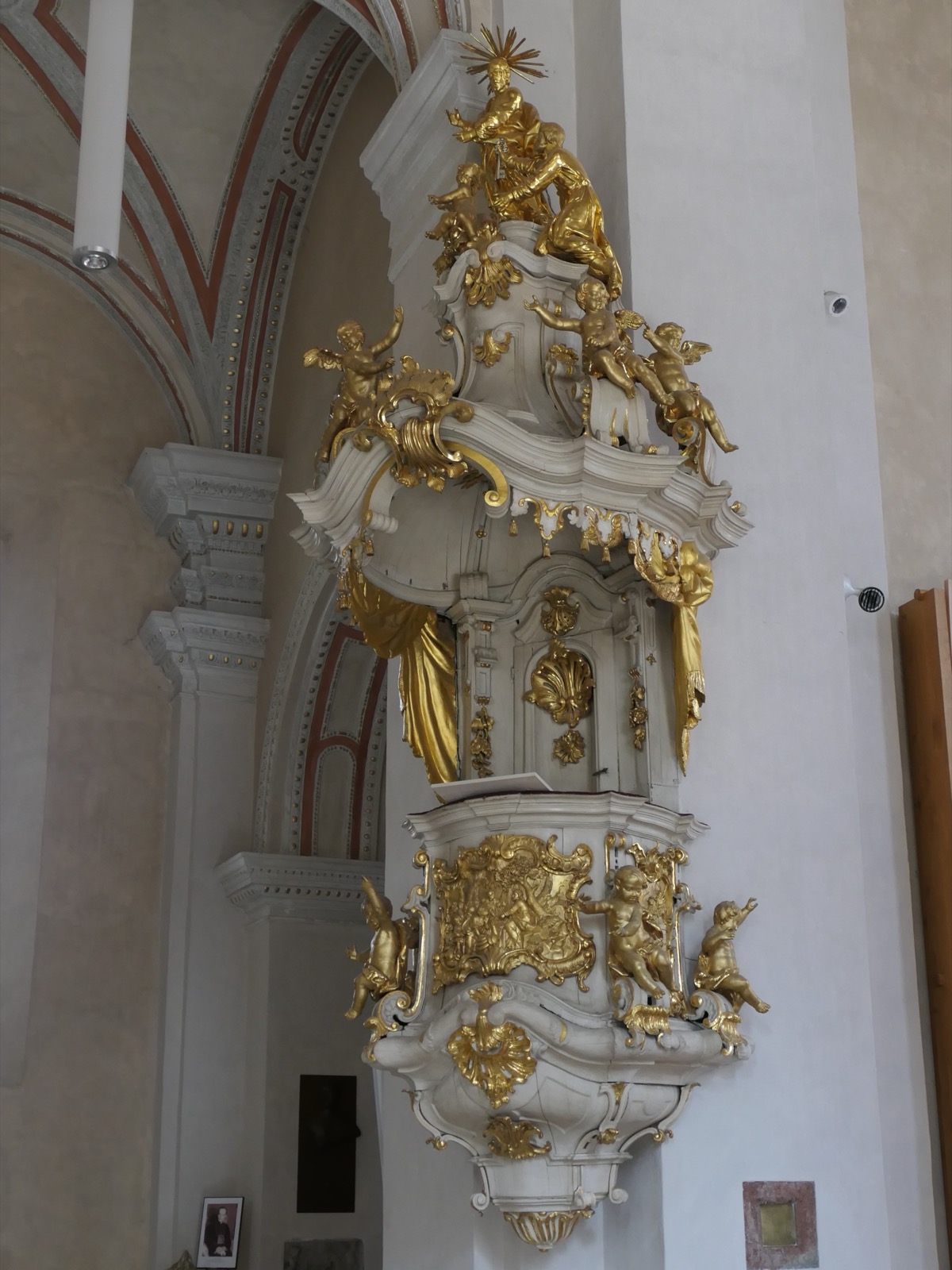 Pulpit at Katedrale sv Mikulase, Ceske Budejovice