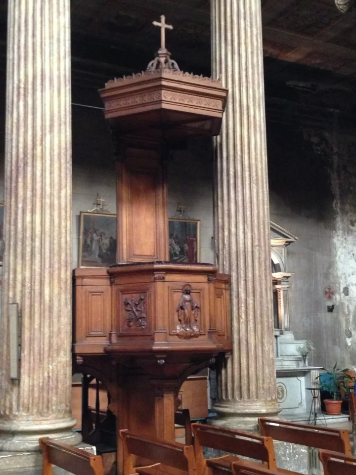 Pulpit at Eglise Notre Dame du Port de Nice, Nice