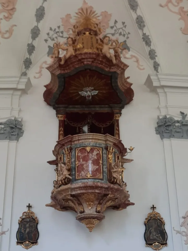 Preekstoel in Zum Heiligen Georg und Nikolaus, Oetz