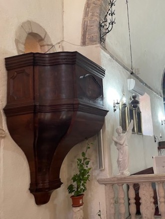 Pulpit at Katedrala Svetog Ivana, Budva