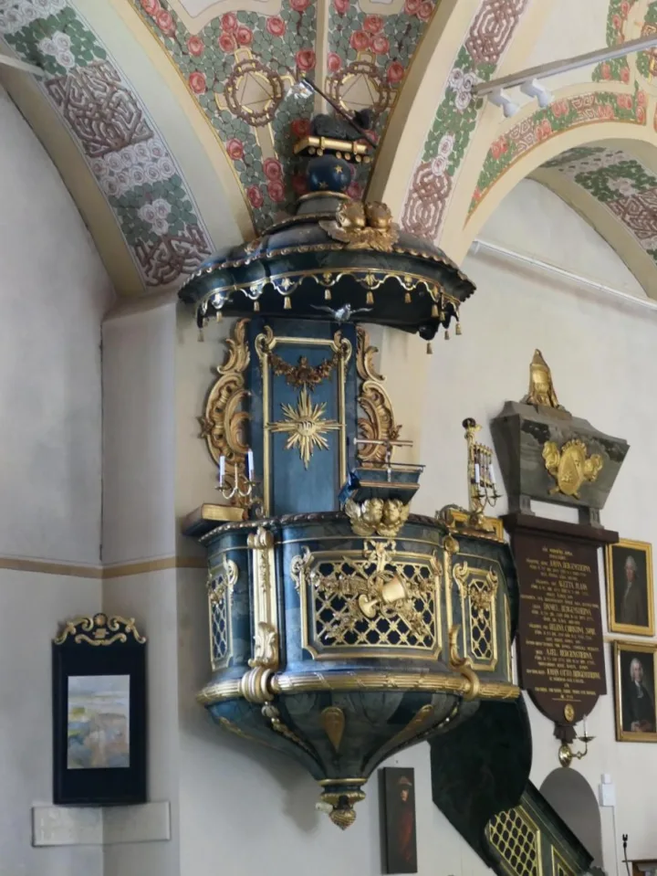 Preekstoel in Kristina kyrka, Sala