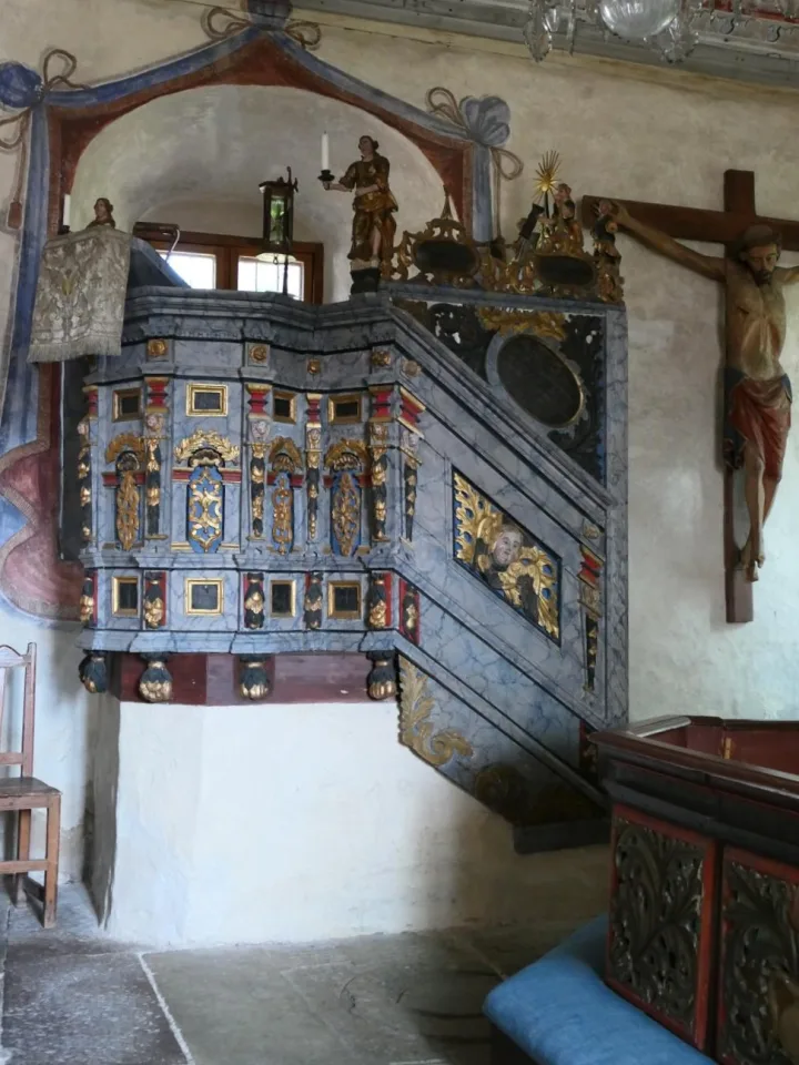Preekstoel in Vasterplana Kyrka, Vasterplana
