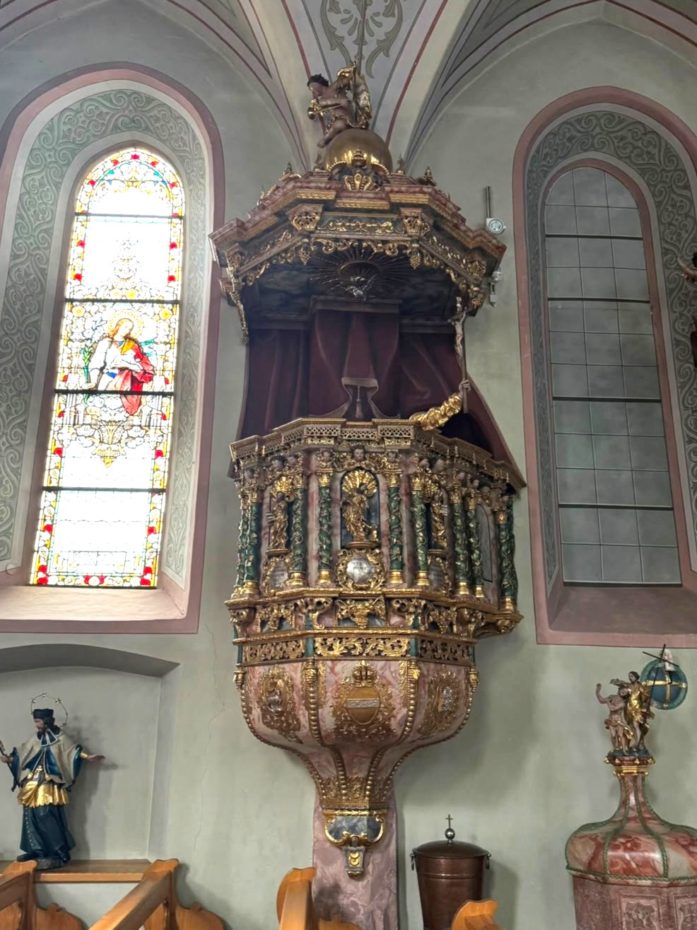 Preekstoel in Pfarrkirche, Langenfeld