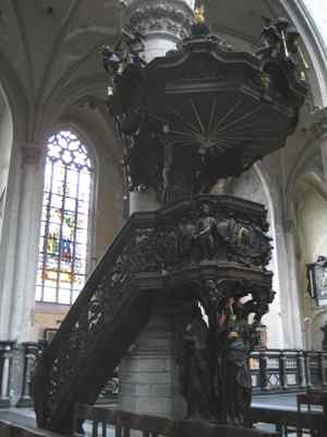 Pulpit at Sint-Jacobskerk, Antwerpen