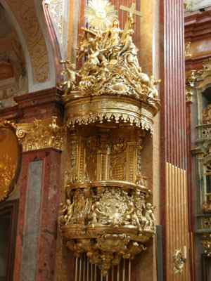 Preekstoel in Benedictijnerklooster, Melk