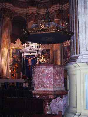 Pulpit at Santa Iglesia Catedral Basilica de la Encarnacion, Malaga