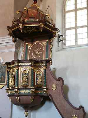 Preekstoel in Pfarrkirche Orth an der Donau, Orth an der Donau
