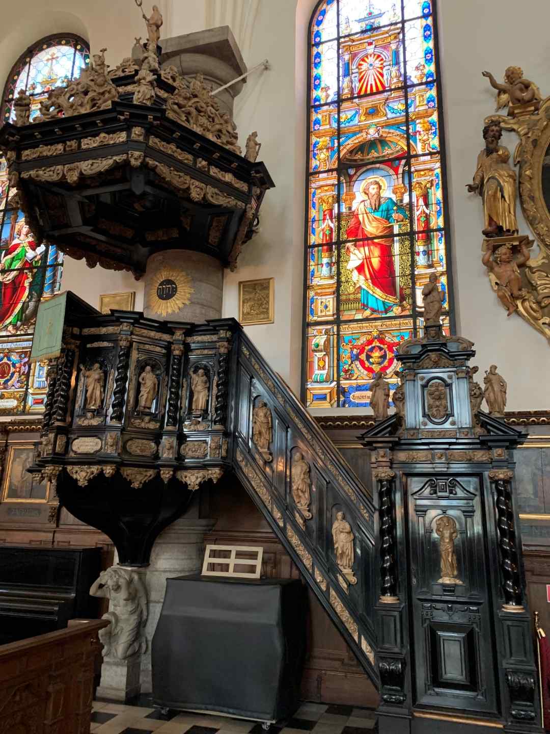Pulpit at Tyska kyrkan St Gertrud, Stockholm