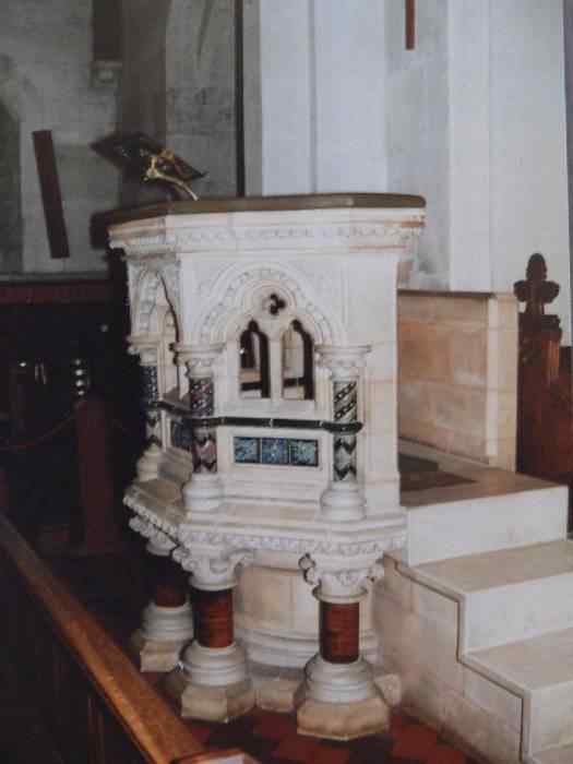 Preekstoel in Sankt Alban Kirke, Kopenhagen