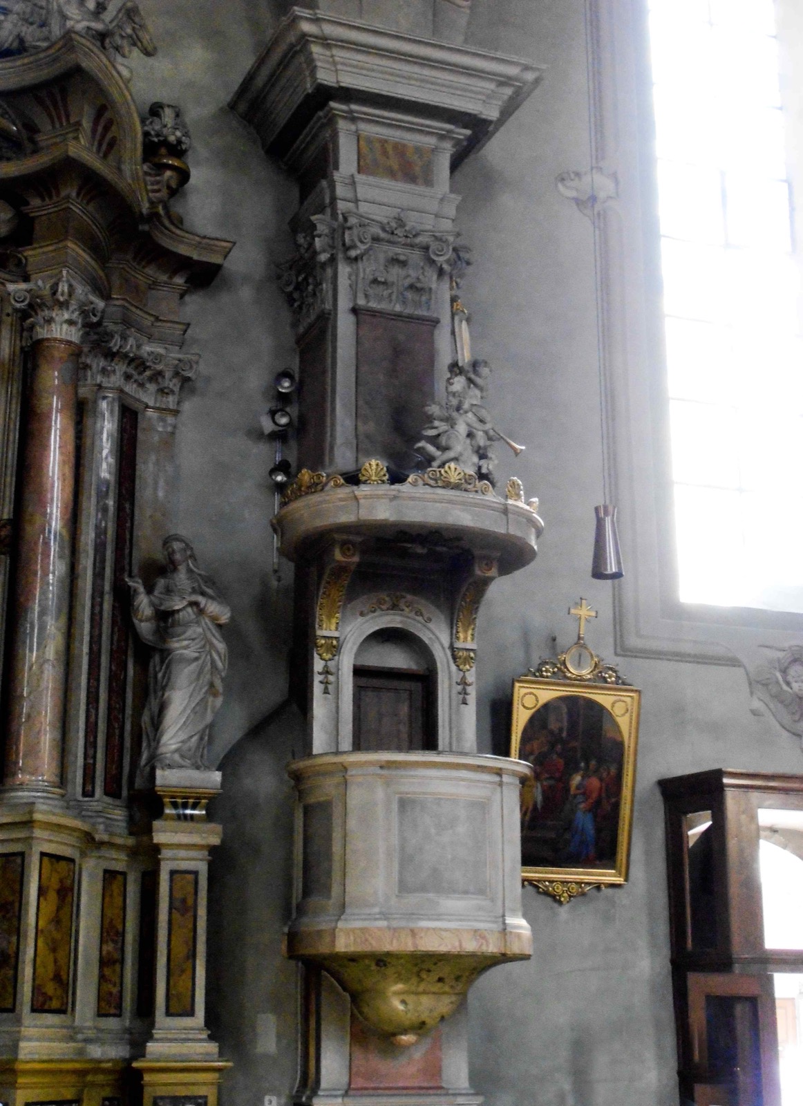 Preekstoel in Pfarrkirche St Michael, Bressanone