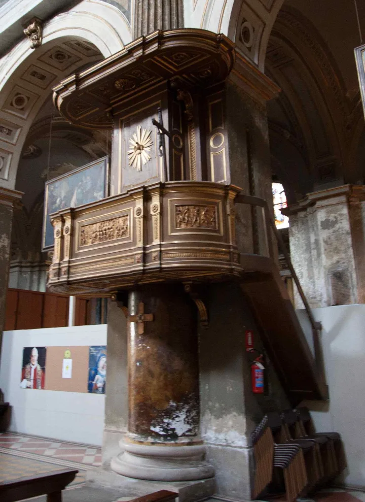 Preekstoel in  Santa Maria Presso San Satiro, Milaan