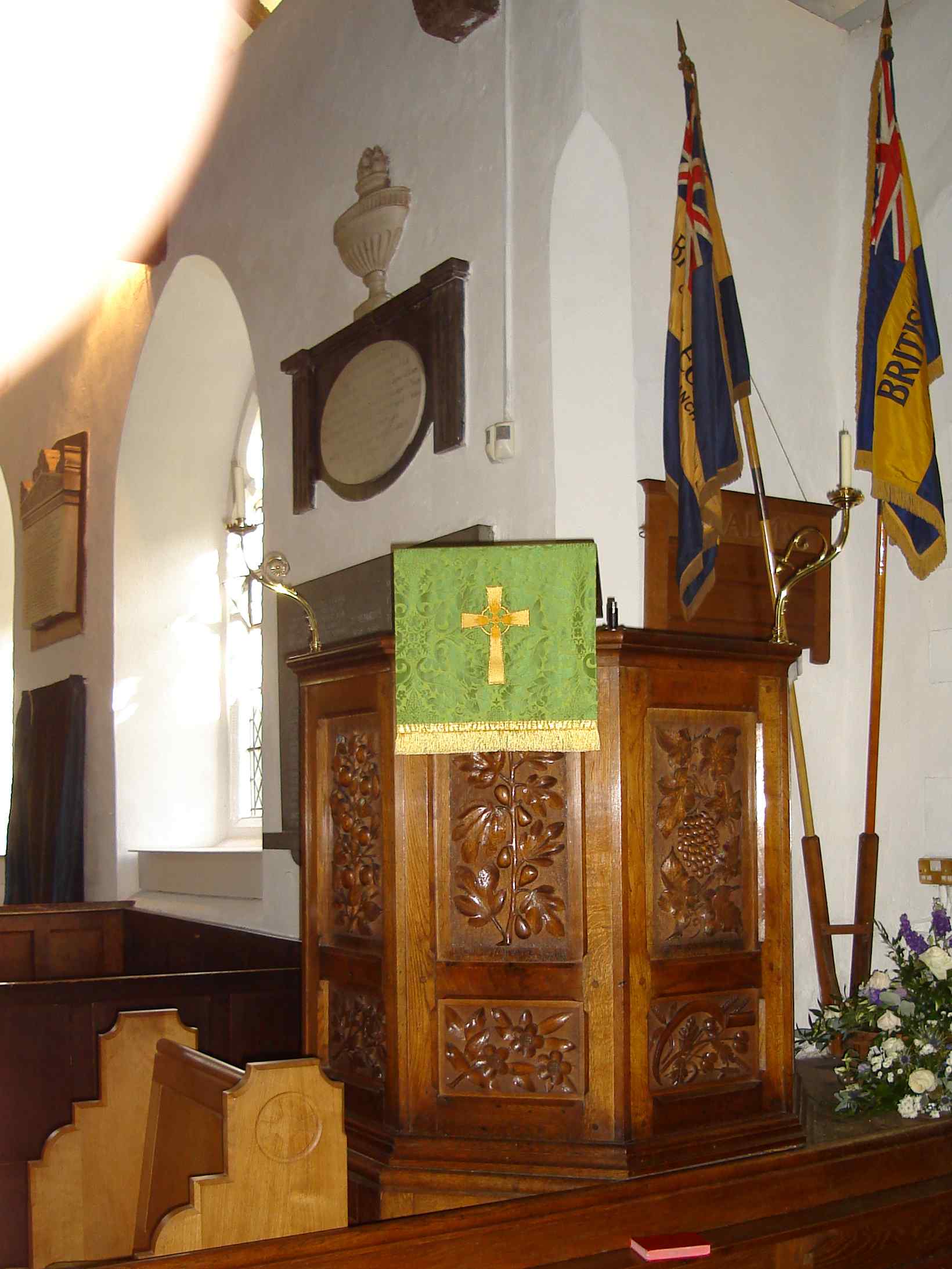 Pulpit at St Oswalds Church, Grasmere