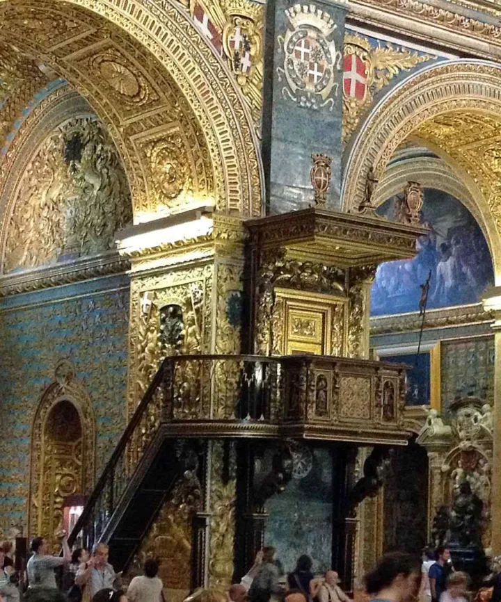 Preekstoel in St Johns co-Cathedral, Valletta - Malta