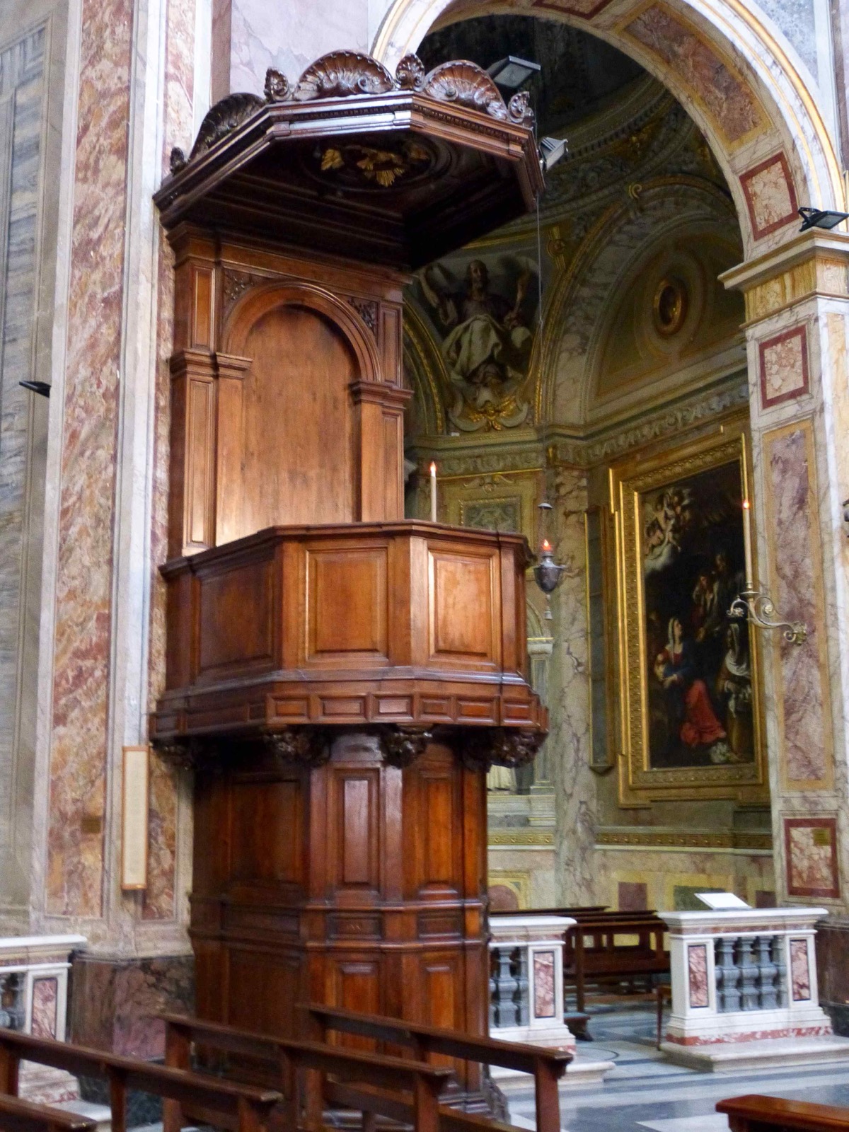Preekstoel in San Giacomo in Augusta, Rome