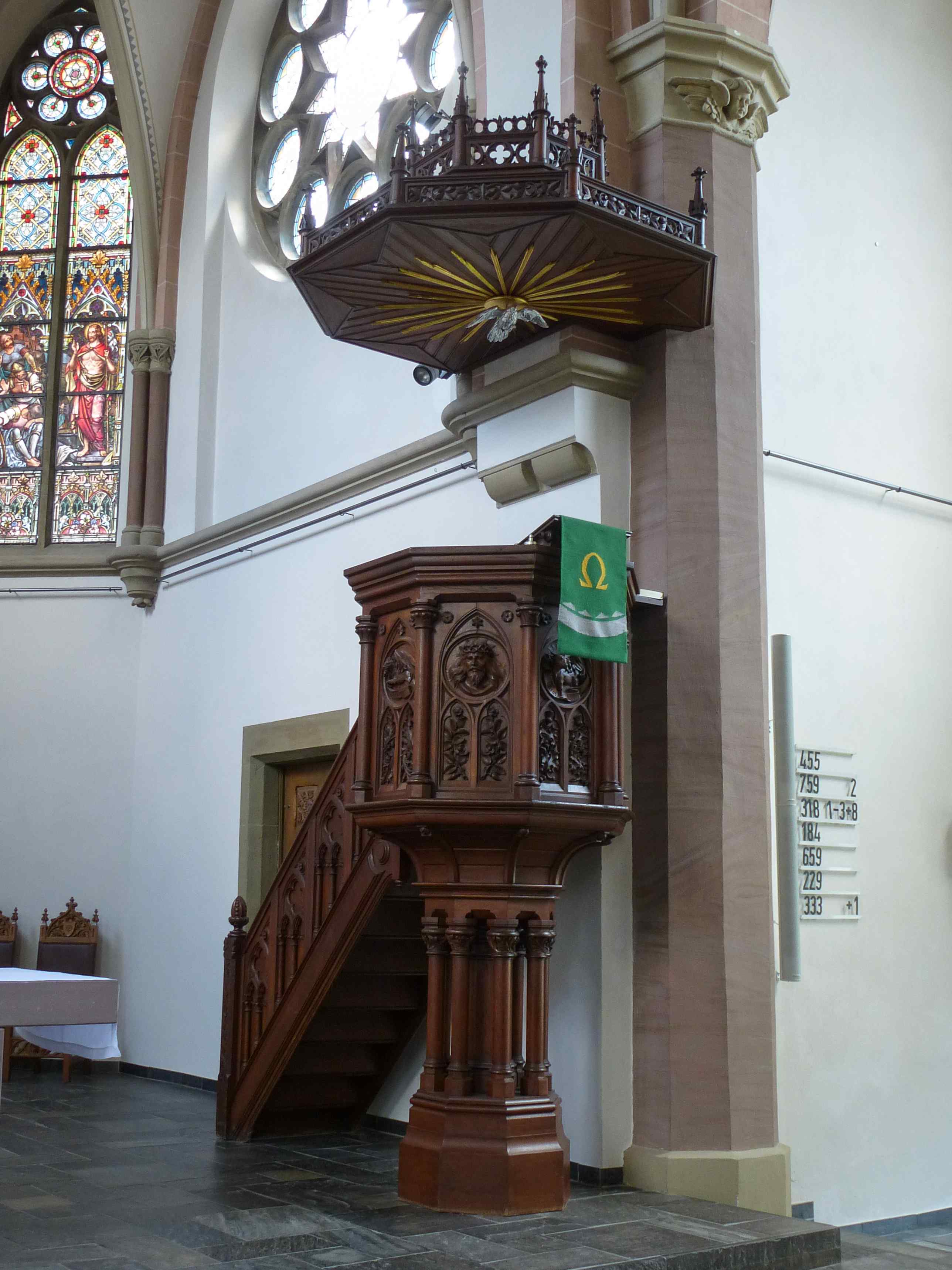 Preekstoel in Martin-Luther Kirche, Detmold
