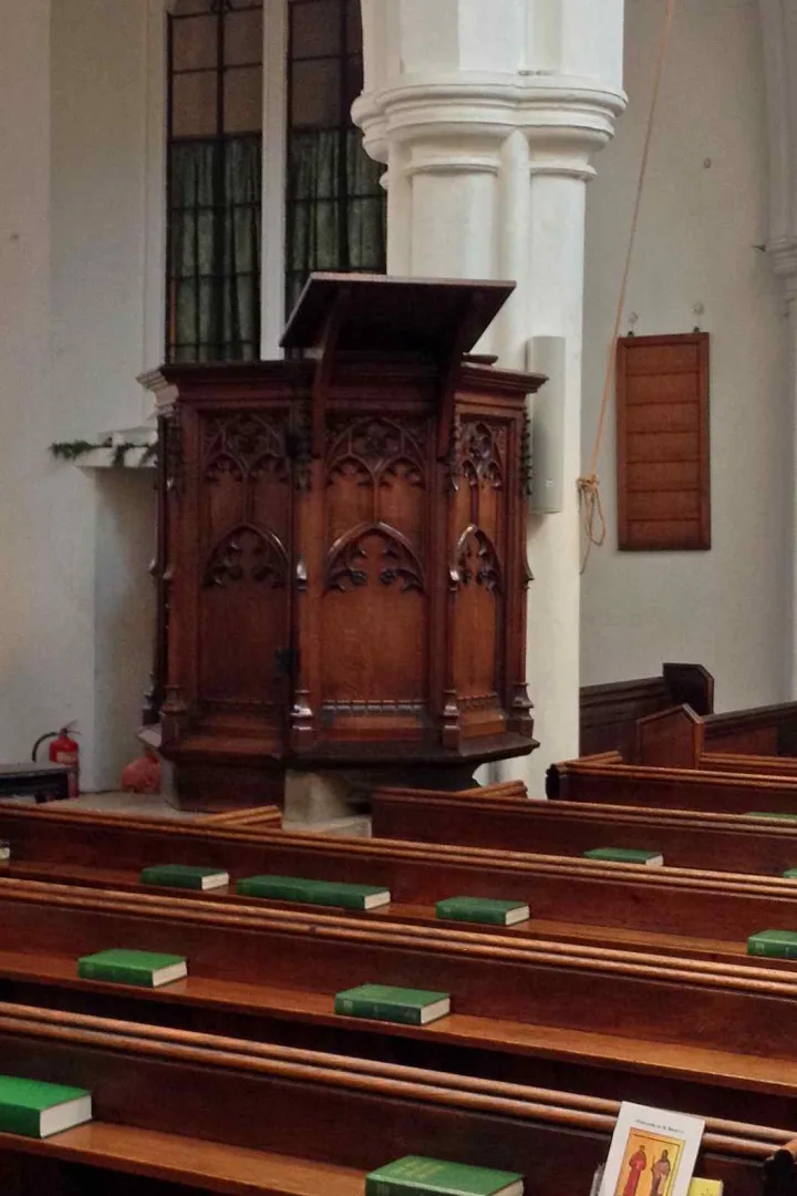 Pulpit at St Benet, Cambridge
