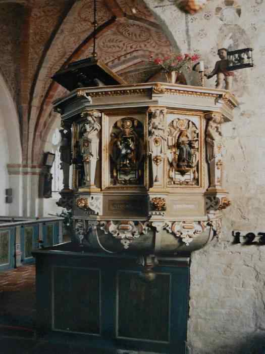 Preekstoel in St Olaf, Bösarp