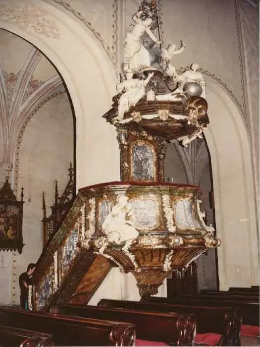 Pulpit at Kostel Sv. Josta, Cesky Krumlov